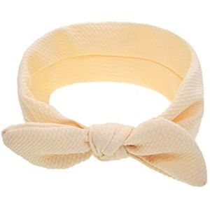 Haarband Katoen elastische tulband meisjes effen kleur hoofdband bowknot haarband baby hoofdband bandeau headwrap Haarbanden Voor Make-up (Size : Beige)