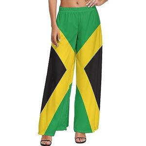 Jamaicaanse vlag dames casual wijde pijpen lounge broek comfortabele losse joggingbroek joggingbroek broek