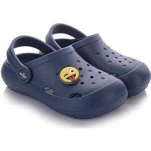 LEMIGO Lichte kinderklompen Eva met pin jongens en meisjes tuinschoenen badslippers pantoffels G. 23-36 EU, 880 Lemigoose, Donkerblauw, 23/24 EU