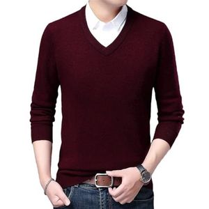 Dcvmvmn Mannen Wollen Jumper Autum Winter V-hals Gebreide Trui Trui Casual Kasjmier Trui, 3, M