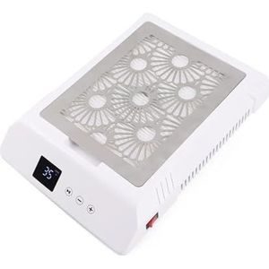 Nagelstofverzamelaar, krachtige 85 W nagelverzamelaar, manicure-machine, borstelloze stofzuiger, nail-art-afzuiging met afneembare filterzeef, manicure-stofafscheider (WHITE)