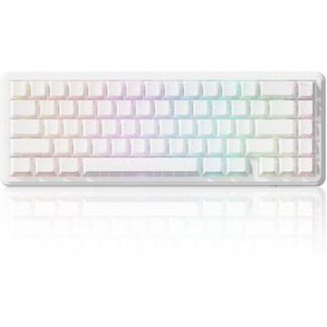 ATTACK SHARK X65 HE Magnetische Schakelaar Snelle Trigger Toetsenbord, 65% Bedraad Gaming Toetsenbord met 8000 Hz Polling Rate (Witte contouren)