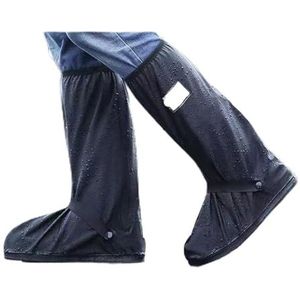 Waterdichte schoenhoezen voor motorfiets, scooter, fiets, antislip, regenlaarshoes, herbruikbare laarshoes (S-zwart
