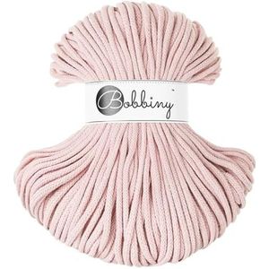 Bobbiny Hoogwaardig 5 mm gevlochten macramé-koord (roze [Pastel Pink]) 100 meter