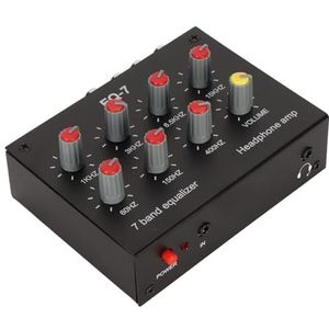 7-bands Equalizer, 2 Kanalen Hoge Intensiteit Volume Instelbaar DC 5-12V 3,5 Mm Interface -uitgang Auto-equalizer EQ 100-240V (EU-stekker)