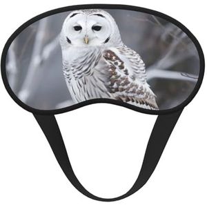 Winter wit uil slaapmasker zacht comfortabel oogmasker met verstelbare riem verduistering oogslaap schaduw cover voor vrouwen meisjes mannen reizen yoga dutje ploegendienst werk