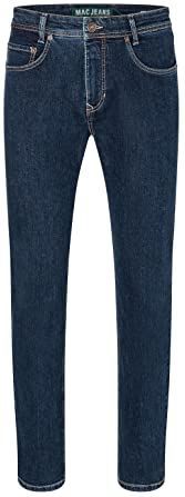 Mac Arne Straight Leg Jeansbroek voor heren, H611 Deep Blue Stonewash, 36W / 36L