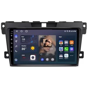 Android 12 Auto Stereo MP5 Player 9'' Screen Autoradio Voor Mazda CX7 2008-2015 Car-play Android Auto GPS-navigatie Bluetooth RDS FM AM DAB+ Radio Stuurbediening Voice Control(4 Core 2G+32G)