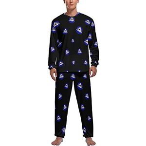 Grote Witte Haai Heren Pyjama Sets Nachtkleding Lange Mouw Top En Broek Tweedelige Loungewear