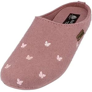 Haflinger pantoffels dames Everest Farfalline 484014, grootte:39, kleur:Roze