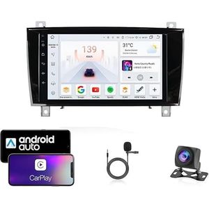 Android 13 Dubbel Din Auto Stereo Touchscreen Auto Stereo Voor Benz Class SLK 2004-2009 SLK AMG 2009-2010 Met Bluetooth GPS Navigatie WiFi FM Radio USB/SWC/Plug en Play Ondersteuning Carplay&Android A