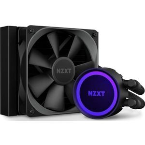 NZXT Kraken 120 - RL-KR120-B1 - AIO RGB CPU Vloeibare Koeler - Stil en Effectief - Stille werking - Ring RGB LEDs - Aer P 120mm Radiatorventilatoren (inbegrepen), Zwart