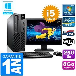 Lenovo PC M92p SFF Core I5-3470 RAM 8 GB harde schijf 250 GB WiFi W7 Display 19 inch (25,4 cm) (gereviseerd)