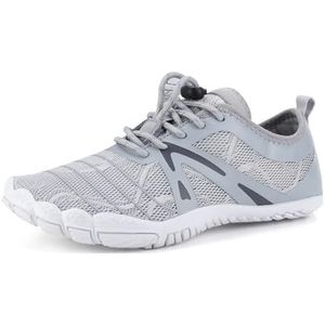 OKESYO Unisex blotevoetenschoenen voor dames en heren, waterschoenen, antislip, trailschoenen, zomer, ademend, fitnessschoenen met brede teenbox, sneldrogend, EU 36-47, Stijl 5 grijs, 41 EU