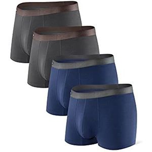 DAVID ARCHY Heren Boxers, Heren Briefs, Heren Trunks Ondergoed Bamboe Heren Boxer Shorts met 3D Pouch Multipack, Zacht, Comfortabel en Ademend