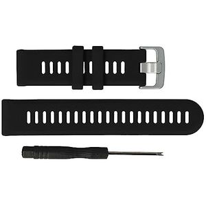 vhbw Reservearmband, compatibel met Garmin Forerunner 745, 945 LTE fitnesshorloge, smartwatch - 9 + 12,2 cm siliconen zwart