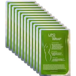 Lipo Applicator Lichaam spakking Verstevigende Patches - Groene Thee, Guarana & Zeewier Wikkels | Anti-cellulitis Wikkels voor Versteviging & Contouren van Buik, Taille, Armen & Buik - 12 Wikkels