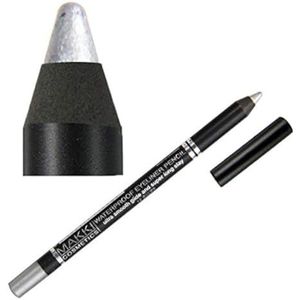 Makki Waterdichte eyeliner ultra licht glijdende lange grip 16 zilver zilver