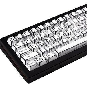 Japanse Manga Keycaps, 136 toetsen, witte manga keycaps van PBT-materiaal, dye-sublimatie Cherry-profiel, keycapset voor 61/64/87/104/108 Cherry Gateron MX-schakelaar, mechanische toetsenborden