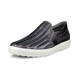 ECCO Women's Soft 7 Woven Slip On 2.0 Sneaker, Silver Heavy, 11-11.5