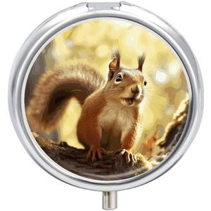 Draagbare Pillendoos Pil Case Grappige Eekhoorn Reizen Pillendoos Kleine Pil Case Dagelijkse Pil Container Pil Organizer Pocket Geneeskunde Doos Leuke Pil Case