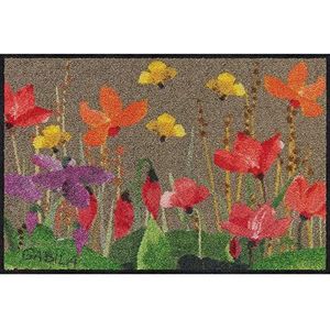 Rosina Wachtmeister Ciclamini 050x075 cm Ingangsmat kleurrijke bloemen deurmat schoonloopmat wasbaar