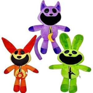 3pc Smiling Critters Chapter 3 CatNap Plush, Cartoon Monster Game Smiling Critters Series Figure Plush Doll, Fun for Fans and Children (Color : A/3pc)