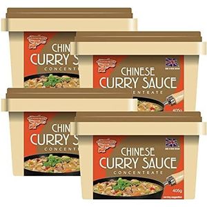 GoldFish Chinese Takeaway Curry Saus Pasta Concentraat 405g Origineel (Doos van 4 Tub)