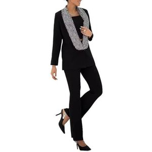 HGKPFGTG Damesmode Pailletten Diepe V-hals Blazers Lange Mouw Een Knoop Losse Pasvorm Elegante Zwarte Pak Jassen,zwart,L