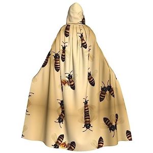 Bxzpzplj Honingbijenmantel met capuchon, voor dames en heren, carnavalskostuum, perfect voor cosplay, 185 cm