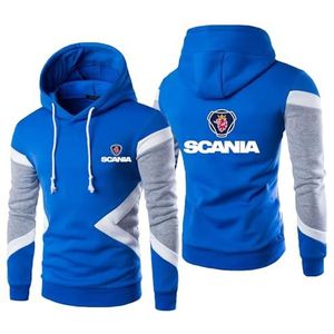 Heren Hoodie Voor SCANIA Unisex Hooded Sweatshirts Heren Dames Pullover Hoody Top Fleece Hoodies Warme Lange Mouw Trui Wintertrui Met Capuchon,Blue-M