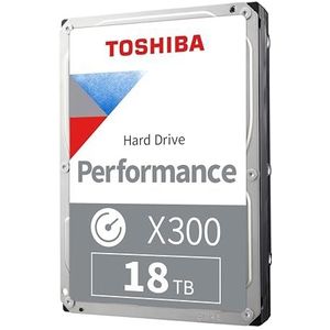 Toshiba X300 18TB Performance & Gaming 3,5-inch interne harde schijf - CMR SATA 6 Gb/s 7200 RPM 512 MB cache - HDWR51JXZSTA