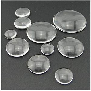 Hongtai 1packs 6mm-60mm ronde platte rug heldere glazen cabochon transparante vergrootglas cabochon voor sieraden maken (Size : 60mm 2pcs)