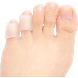 JKcare Transparante roze teenmouwen, siliconen maïskussens, 12 stuks kleine teenbeschermers voor maïs, blaar en gewonde teennagelbescherming