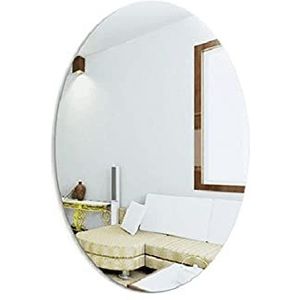 wall mirror Zelfklevende acrylspiegel, high-definition beeldvorming, niet breekbaar, kan worden gebruikt bij de ingang van slaapkamer, badkamer, woonkamer (kleur: elliptische spiegel 27 * 42CM)