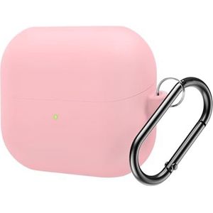 Siliconen hoesje voor 2024 Galaxy Buds 3 Pro draadloze oordopjes accessoires, zachte beschermhoes (roze)