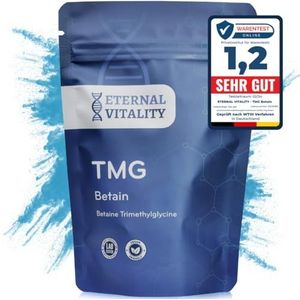 Betain TMG poeder, 300 g (2 x 150 g zak), 99,5% zuiverheid, laboratoriumgetest, ondersteunt homocysteïne-stofwisseling, gezondheid voor hart en lever, duurzaam gewonnen