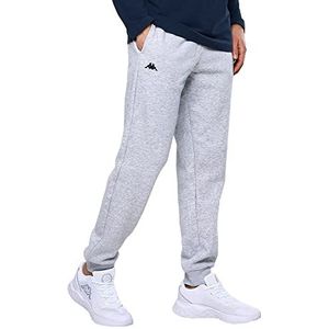 Kappa Trainingsbroek VRODELL I joggingbroek heren van sweatstof I voor sport en vrije tijd en fitness I tailleband met trekkoord | in de kleuren grijs, zwart en maten S, M, L, XL, XXL en 3XL, grijs,