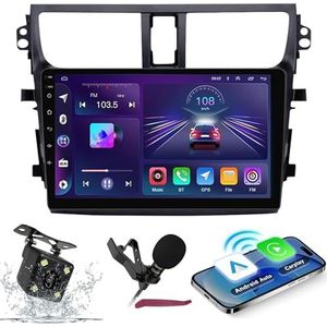 Android 14 Autoradio Navi voor S-uzuki Celerio 2015-2018 9 ""Screenradio met draadloze carplay Android Auto GPS Navigatieondersteuning Bluetooth 5.0 HIFI FM 5G-WiFi SWC MIC-camera,M600s