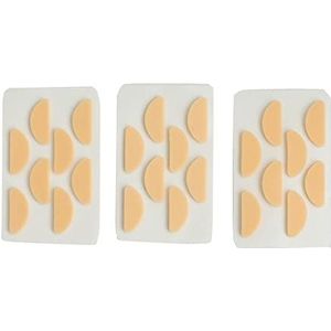 24 paar lenzenvloeistof neuskussentjes, comfortabele sponsvormige neuspussen, antislip zachte schuimglazen, neuskussens, neusdrukontlastende pads, oranje, halfrond