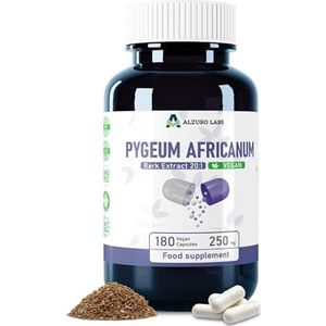 Alzuro Labs - Pygeum Africanum - Vegan Capsules - 180 stuks - Hooggedoseerd - Prostaat- en Urinewegondersteuning