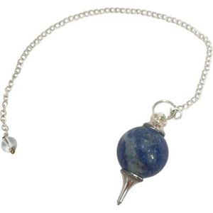 RAJNI Wichelroedelopen Pendulum Lapis Lazuli Chakra Stone Healing Crystal Pendulum Lucky Charm Crystal Hanger Meditatie Waarzeggerij Pendulum Kristallen Spiritueel cadeau voor haar