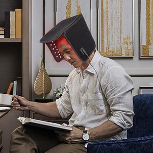 AmEnas Infraroodhaargroeipap, Infrarood Draagt Dop Met 5 Niveaus, Anti-Haar Verlieshoed Met LED-Licht, Verlies Van Anti-Haarverlies, Haargroeihelm