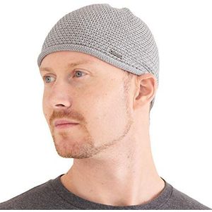 Mens Summer Kufi Skull Cap - Cotton Skullcap Muslim Prayer Hat Tight Fitting Dad Hat Men Beanie Hat Womens Chemo Hat Grey