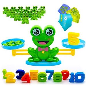 Must-Have for Kids® | Frog Balance Game - Balansspel - Leren Rekenen - Interactief Speelgoed - Monkey Balance - Telraam - Speelgoed Jongens - 3 jaar - 4 jaar - 5 jaar - 6 jaar - Montessori Speelgoed
