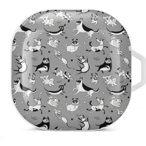 Playing Dogs grappig Lap-dog oordopjes hoesje compatibel met Samsung hard shell beschermhoes wit stijl