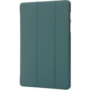 Trifold PU Leather Soft Back Stand Tablet Case Geschikt for Samsung Galaxy Tab A9 8.7 inch SM X110 X115 case Funda (Color : Dark green, Size : Tab A9 (8.7 inch))