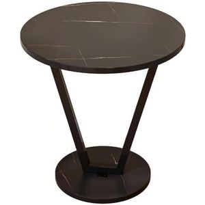 Mid Century Modern Round End Table, Round Accent Tables, Metal Frame Side Tables, Modern Small Coffee Table, for Bedroom, Living Room, Balcony,03