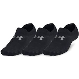 Under Armour - Unisex Essential 3-Pack Ultra Low Tab Sokken, Zwart (001), S