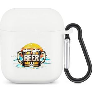 Bier Seizoen Drinken Dag Leuke Case Voor AirPods 2&1 Schokbestendige Beschermende Hoofdtelefoon Gevallen Cover Met Sleutelhanger Voor Mannen Vrouwen